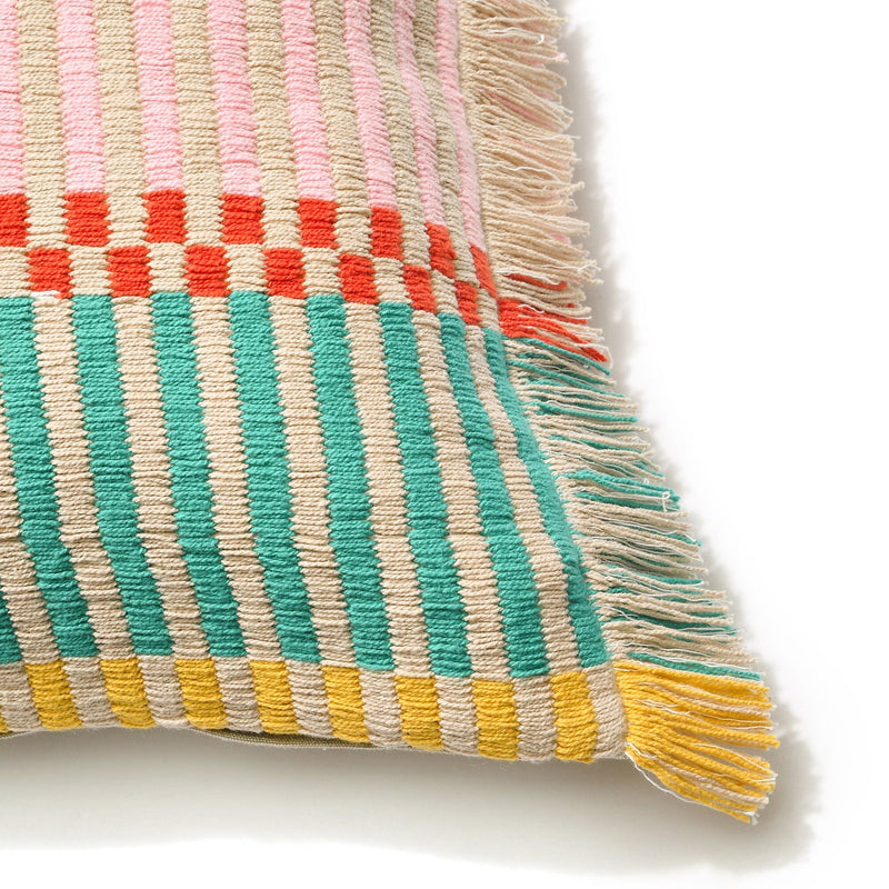 Weave Fringe Cushion Cover 450 x 450 Multi