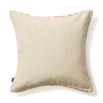 Woven Stripe Cushion Cover 450 X 450 Ivory X Orange