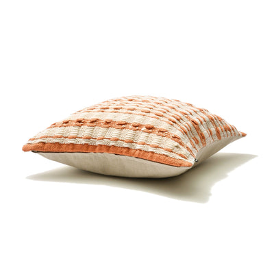 Weave Border Cushion Cover 450 x 450 Ivory x Orange