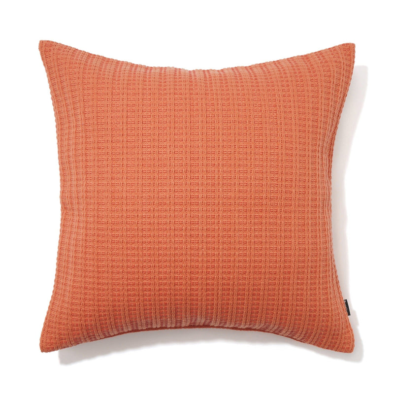 Weave check cushion cover 450 x 450 orange