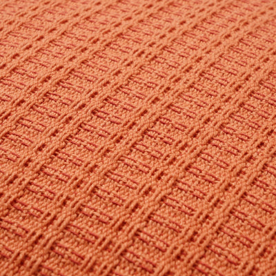 Weave check cushion cover 450 x 450 orange