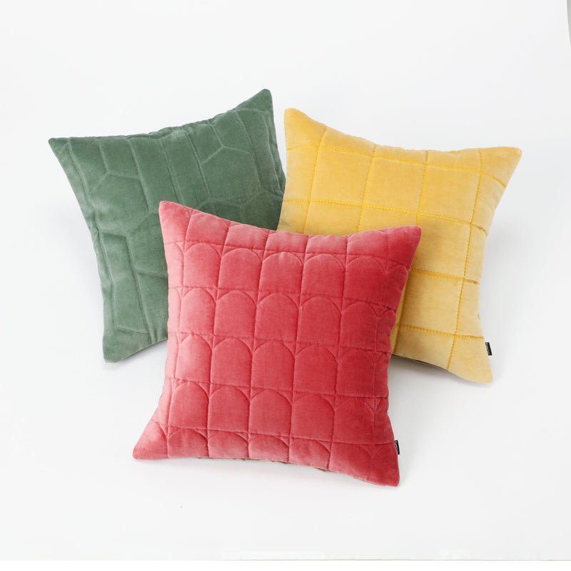 Geome Quilt Cushion Cover 450 X 450 Green