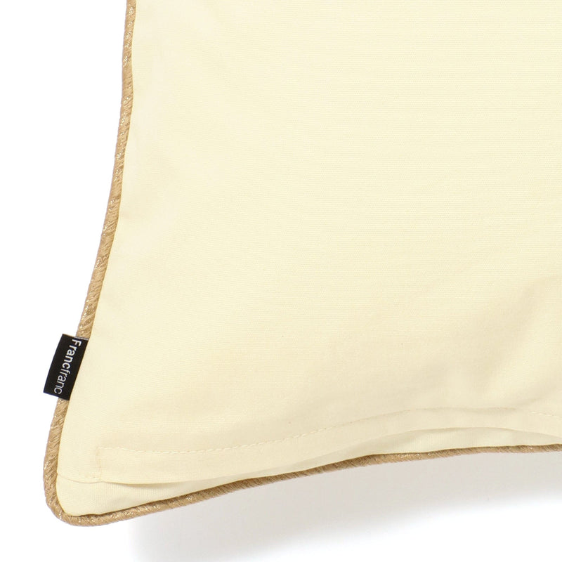 Metallic Pt Cushion Cover 450 X 450 White X Gold