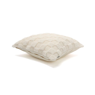 Checkerboard Cushion Cover 450 X 450 White