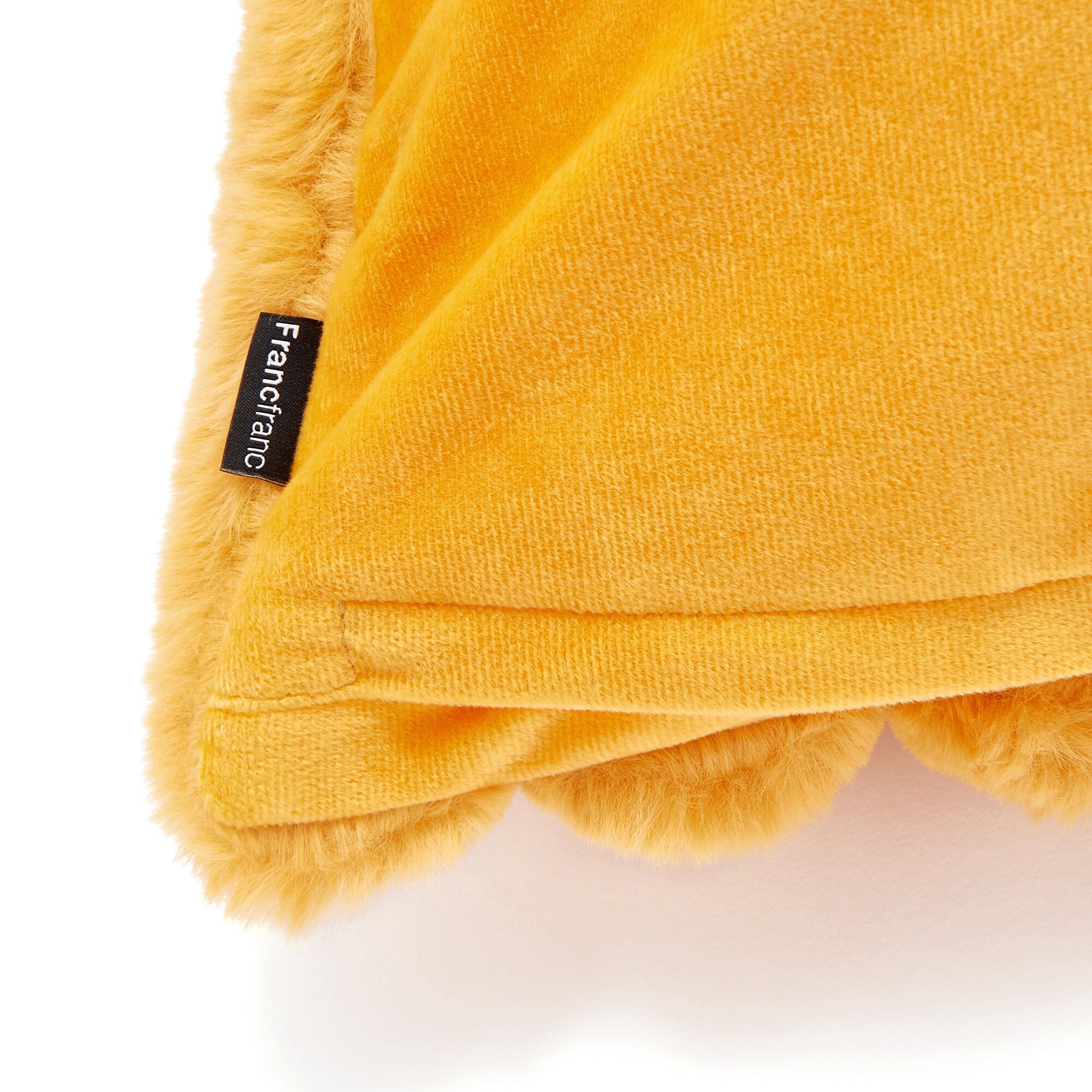 Fur J Cushion Cover 450 X 450 Yellow