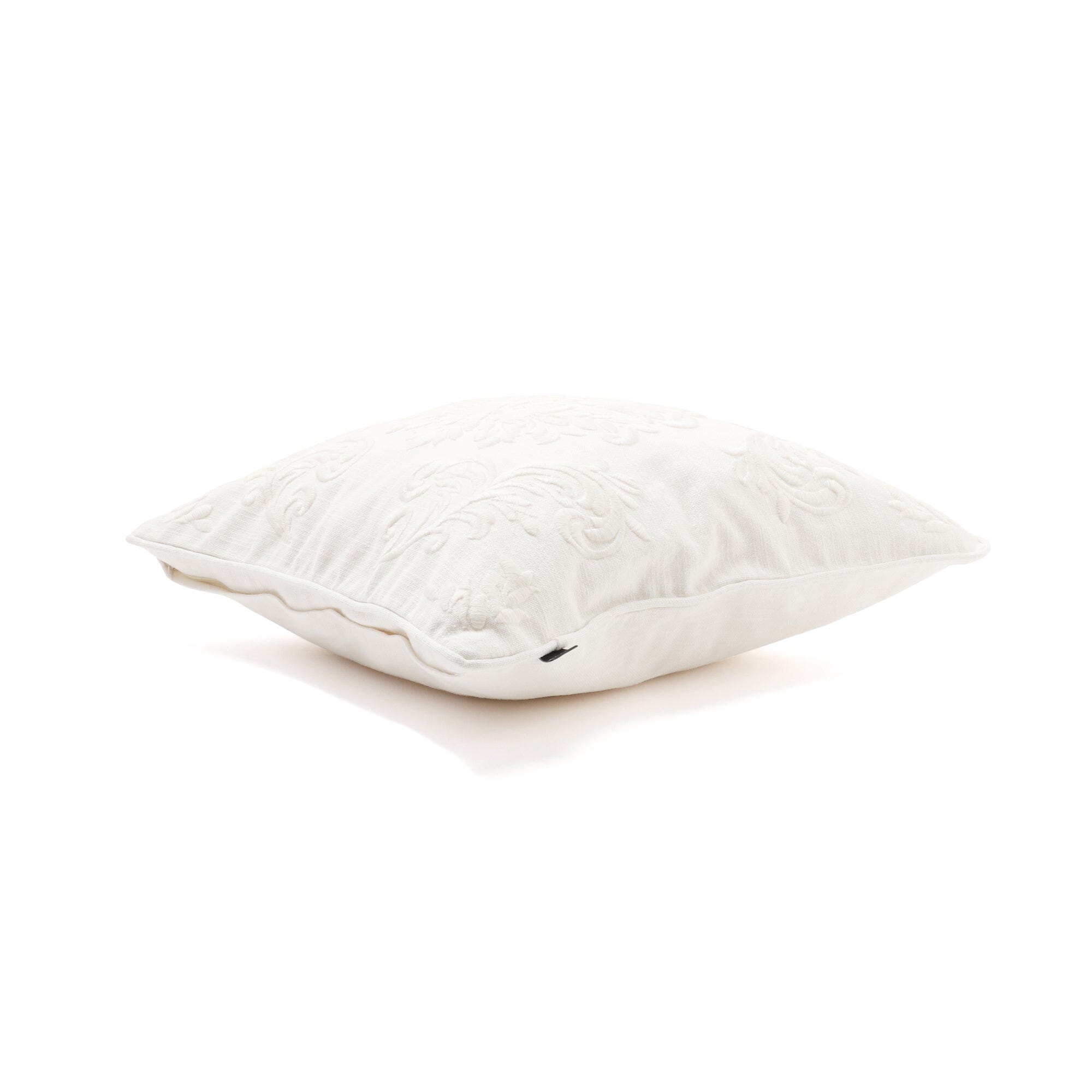 Emb Ornament D Cushion Cover 450 X 450 White