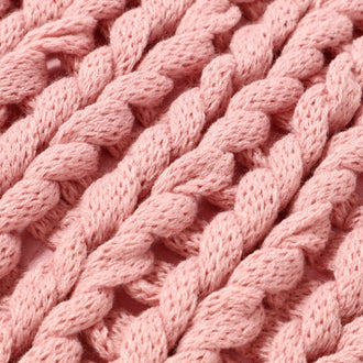 Chunky Knit Cushion Cover 450 X 450 Pink