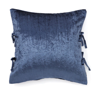 Velvet Ribbon Cushion Cover 450 x 450 Navy