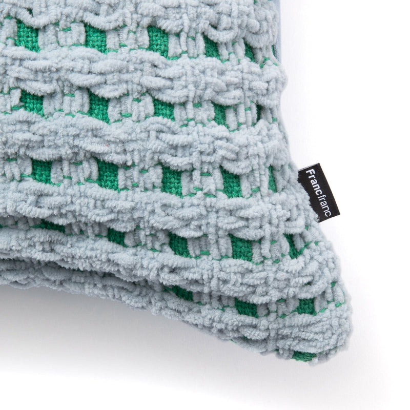 Chnl Check B Cushion Cover 450 X 450 Blue