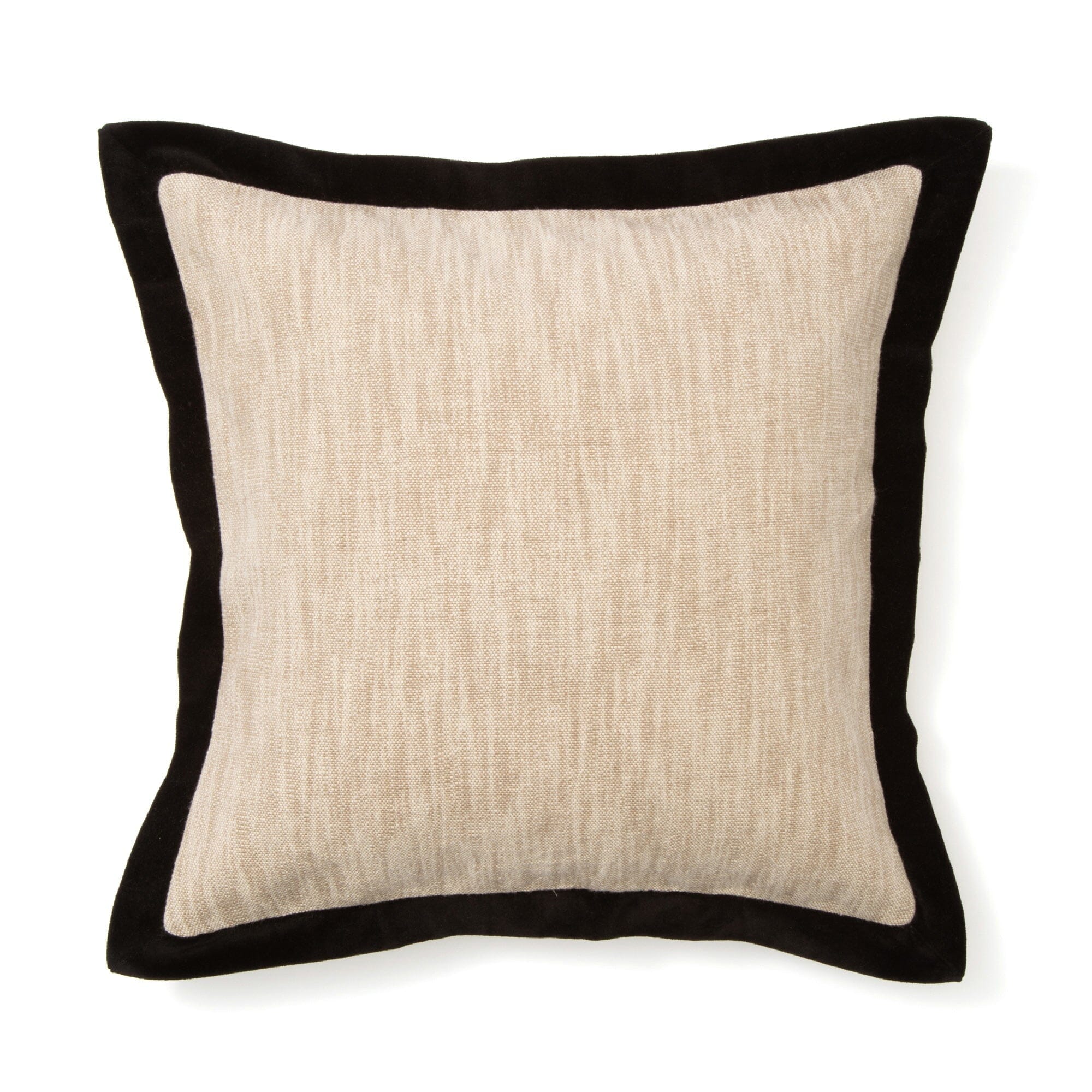 Velvet Flange Cushion Cover 450 X 450 Natural