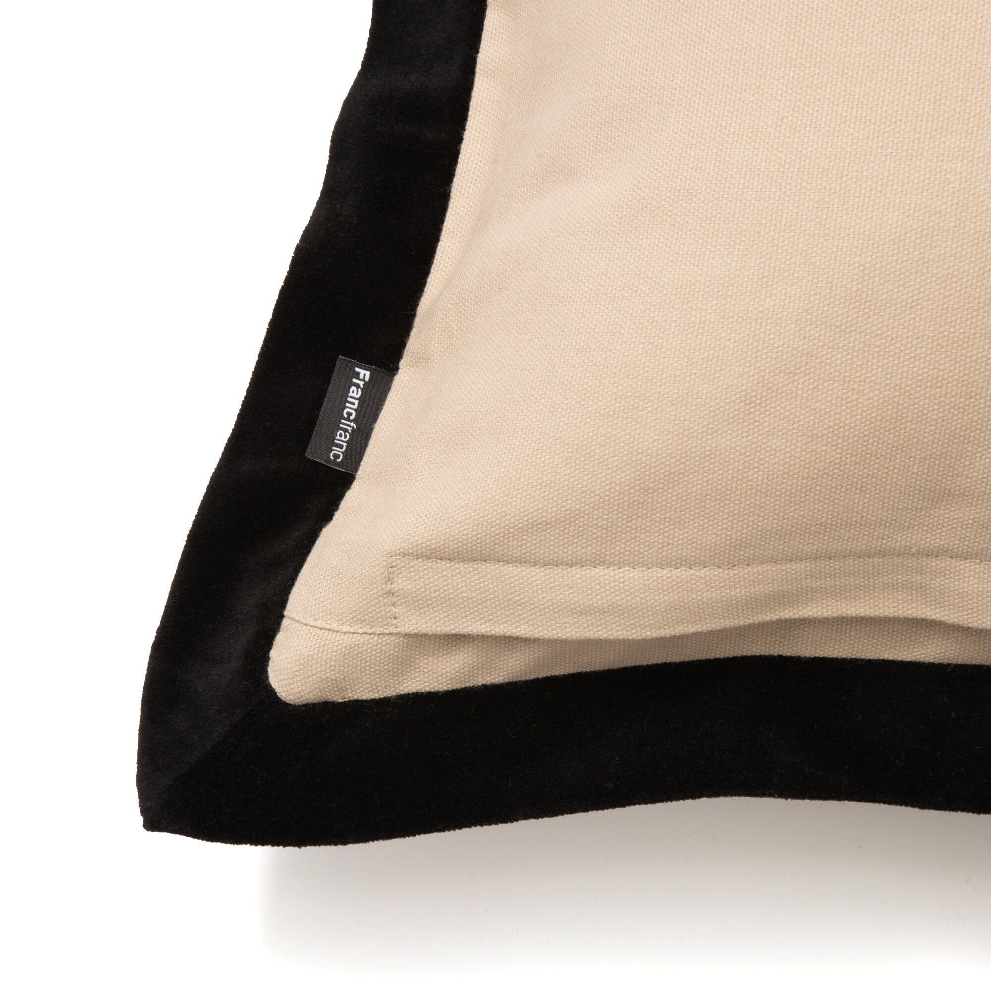 Velvet Flange Cushion Cover 450 X 450 Natural