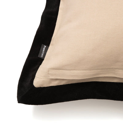 Velvet Flange Cushion Cover 450 X 450 Natural