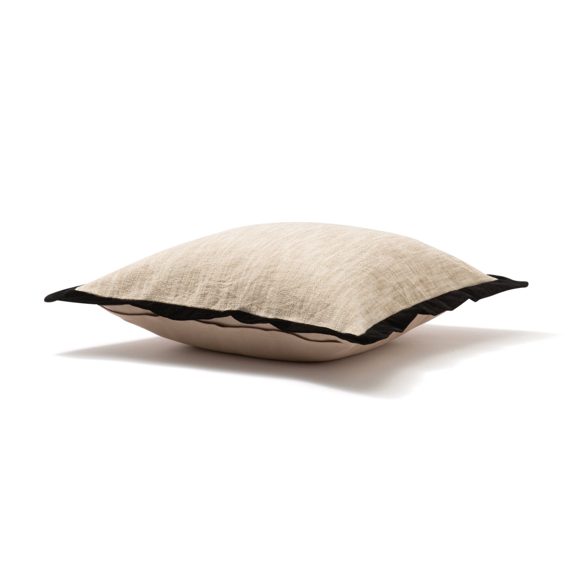 Velvet Flange Cushion Cover 450 X 450 Natural