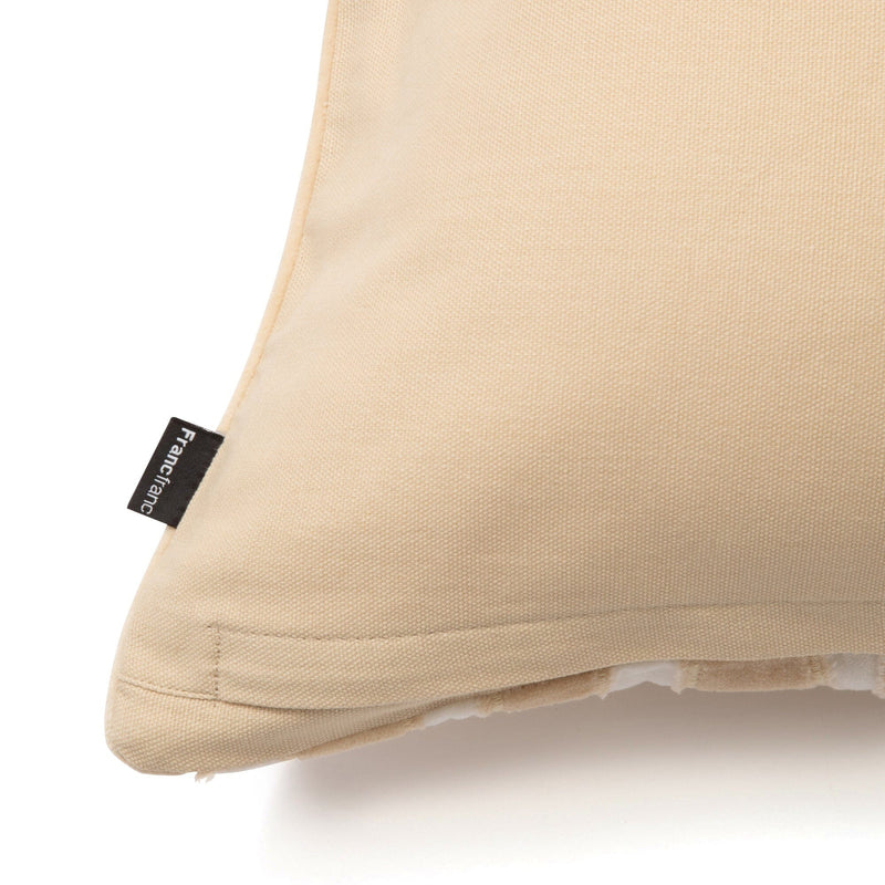 Velvet Aplq Cushion Cover 450 X 450 Ivory