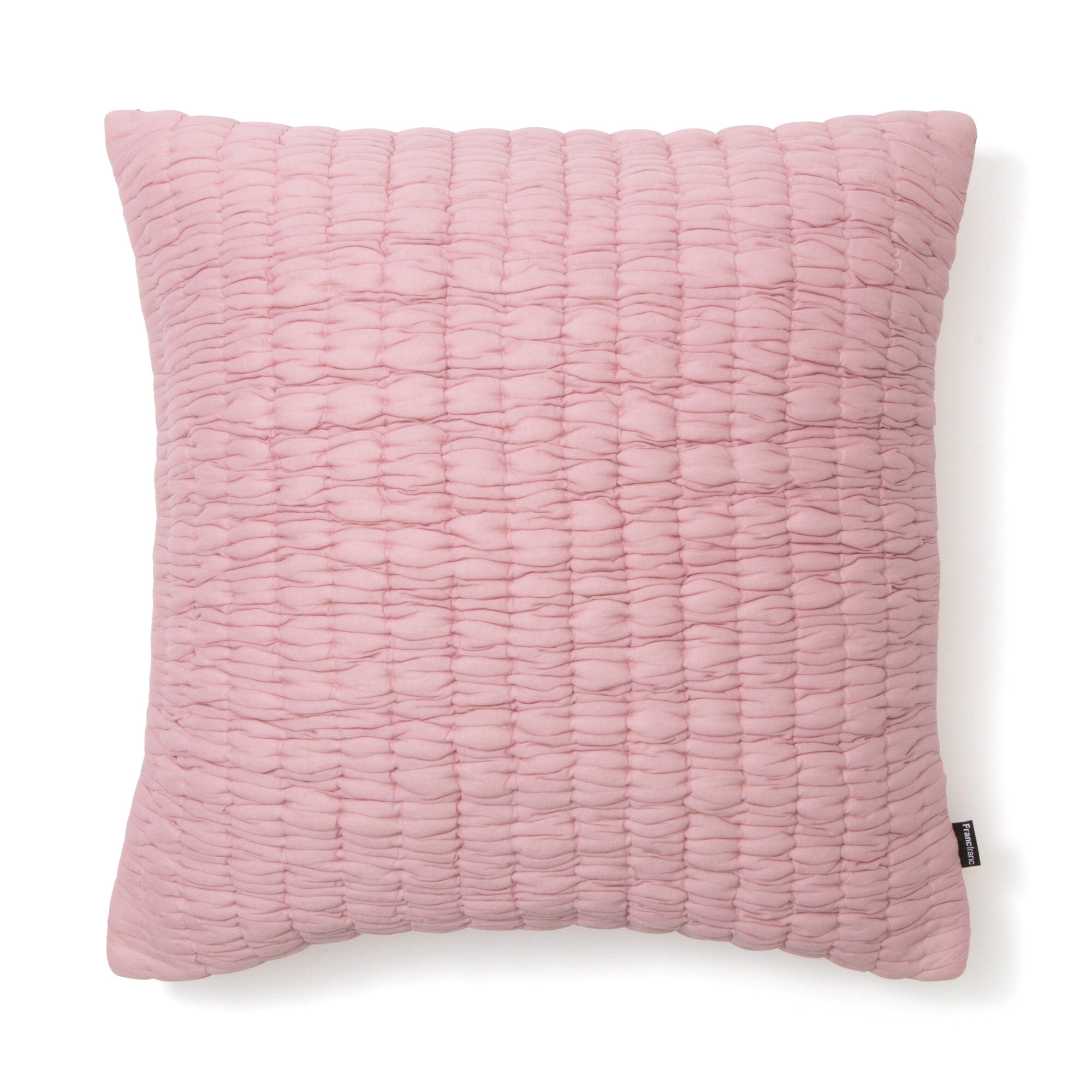 Solid Gather Cushion Cover 450 x 450 Pink