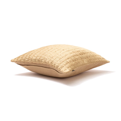 Solid Gather Cushion Cover 450 x 450 Yellow