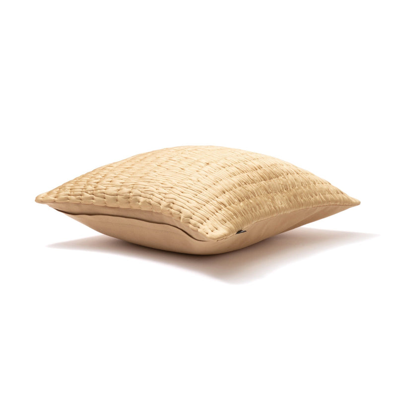 Solid Gather Cushion Cover 450 x 450 Yellow