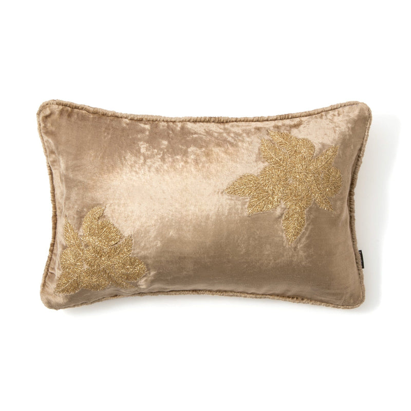 Emb Flower Cushion Cover 250 x  400 Beige