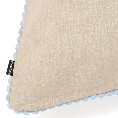 Stripe velvet cushion cover 450 x 450 Blue