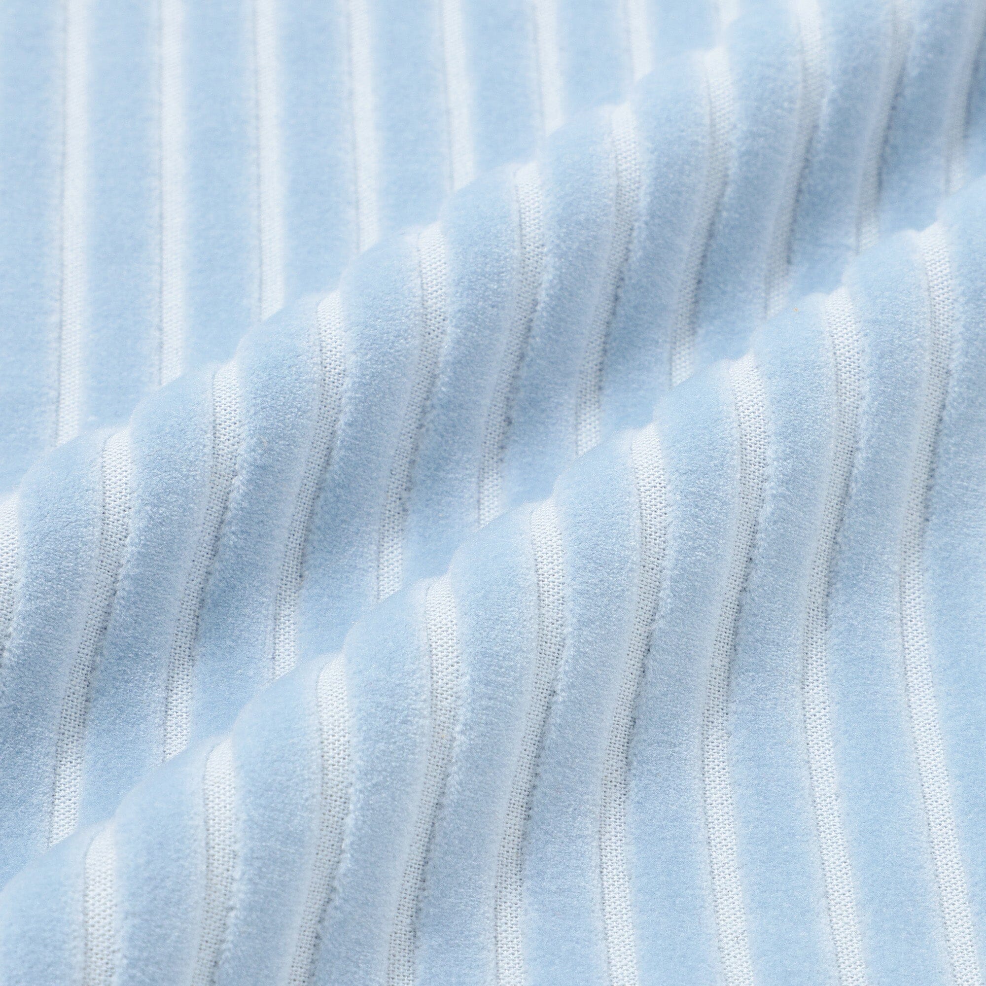 Stripe velvet cushion cover 450 x 450 Blue