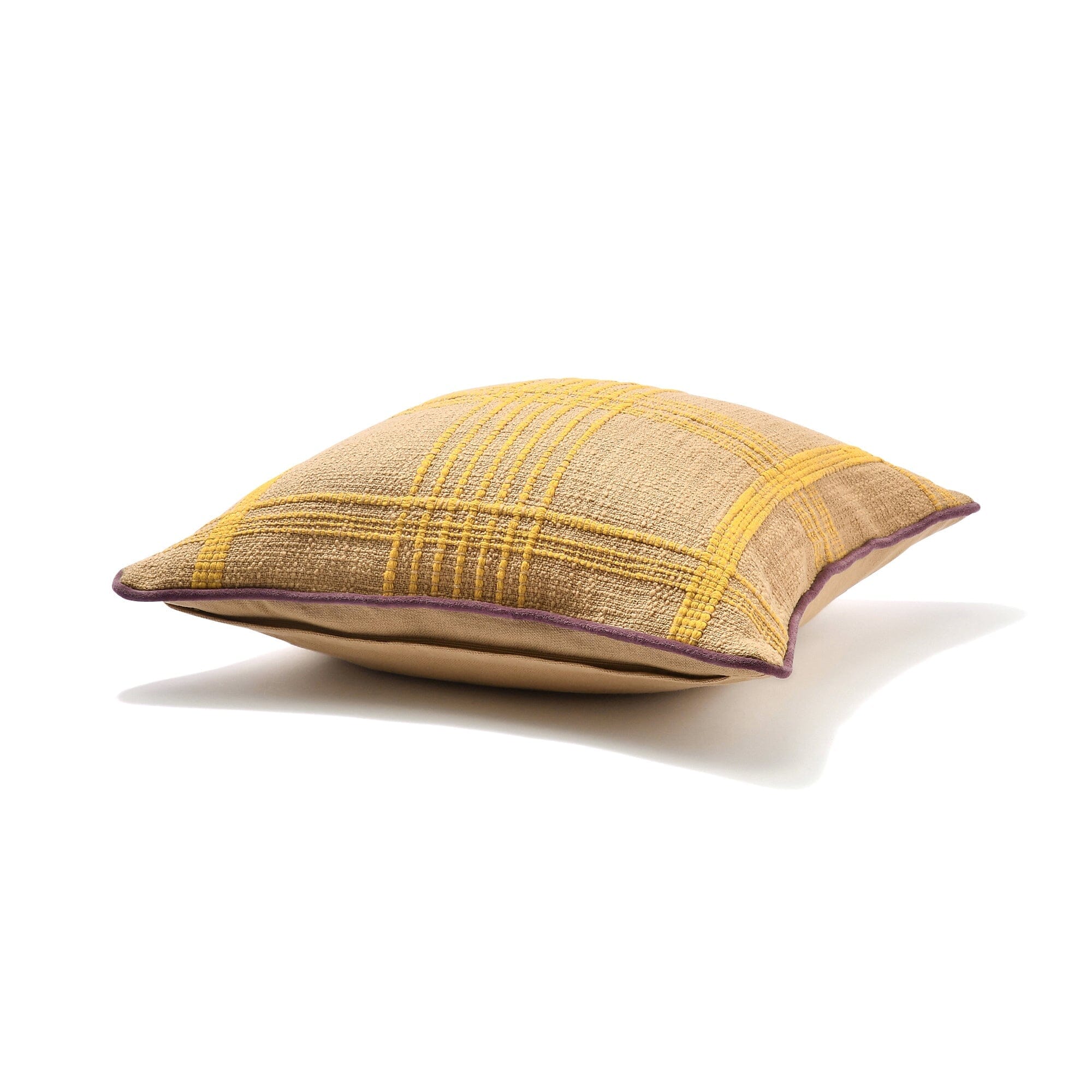 Weave Check Cushion Cover 450 x 450 Beige