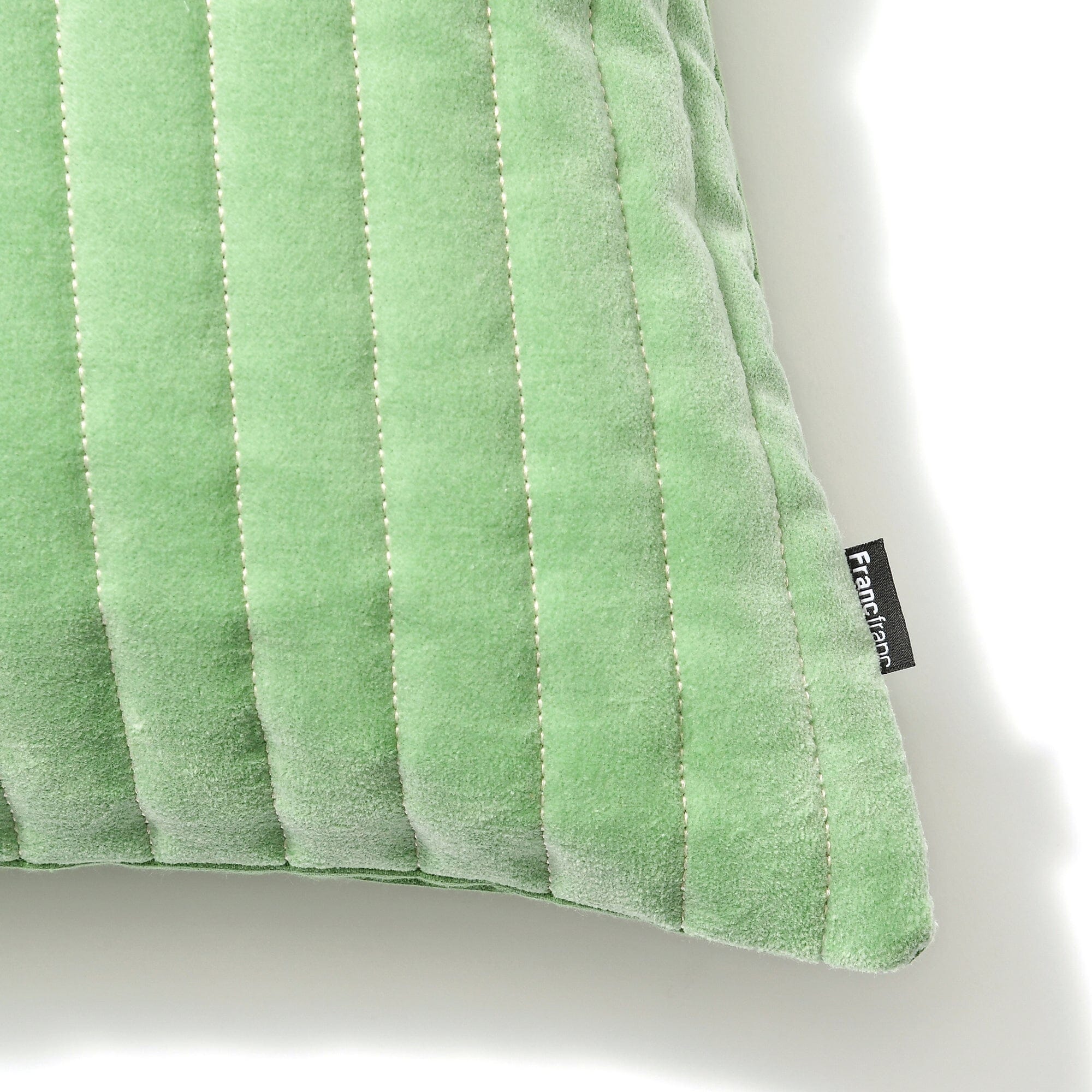 Quilted Stripe Cushion Cover 450 x 450 Green