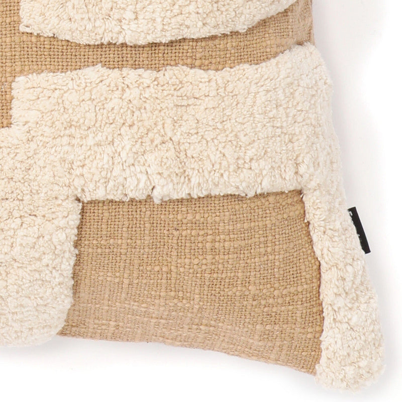 Tuft Geometric Cushion Cover 450 x 450 Beige