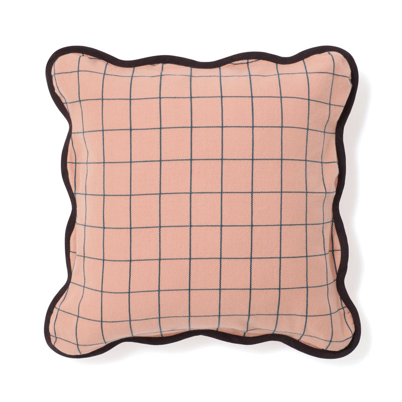 Windowpane Wave Cushion Cover 450 x 450 Orange