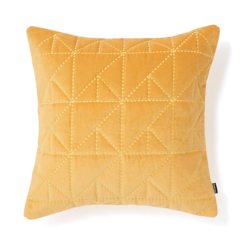Geometric Quilt Cushion Cover 450 x 450 Yellow