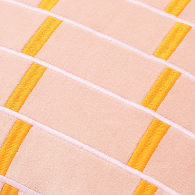 Emb Geo B Cushion Cover 450 X 450 Pink