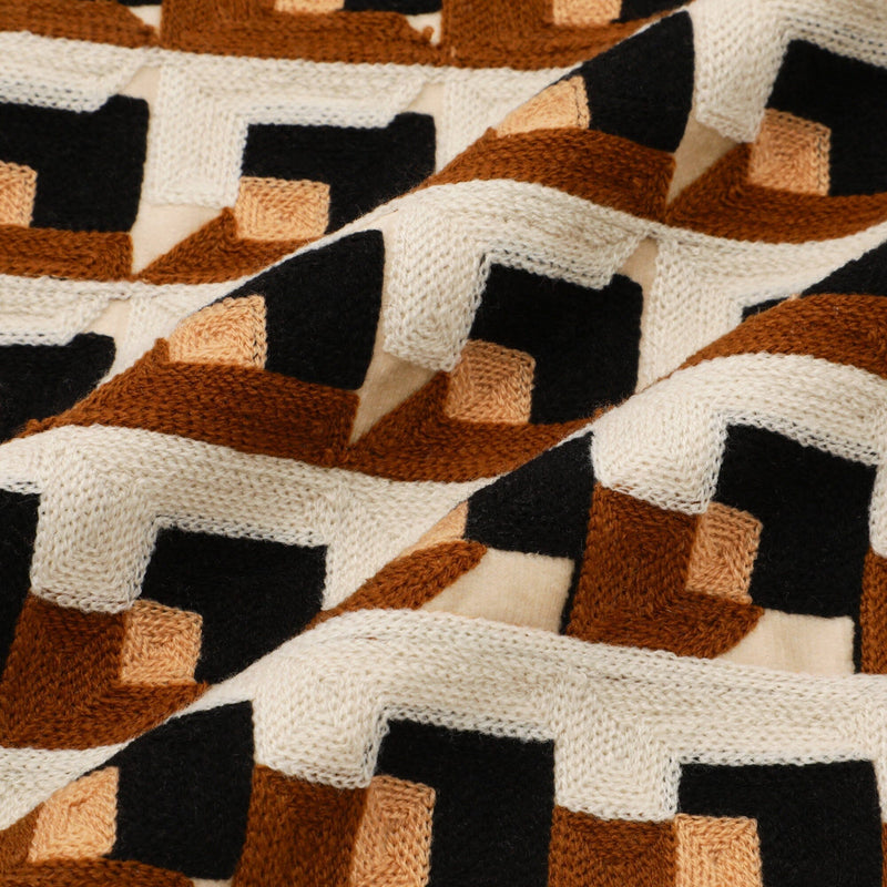 EMB Geometric Cushion Cover 450 x 450 Beige