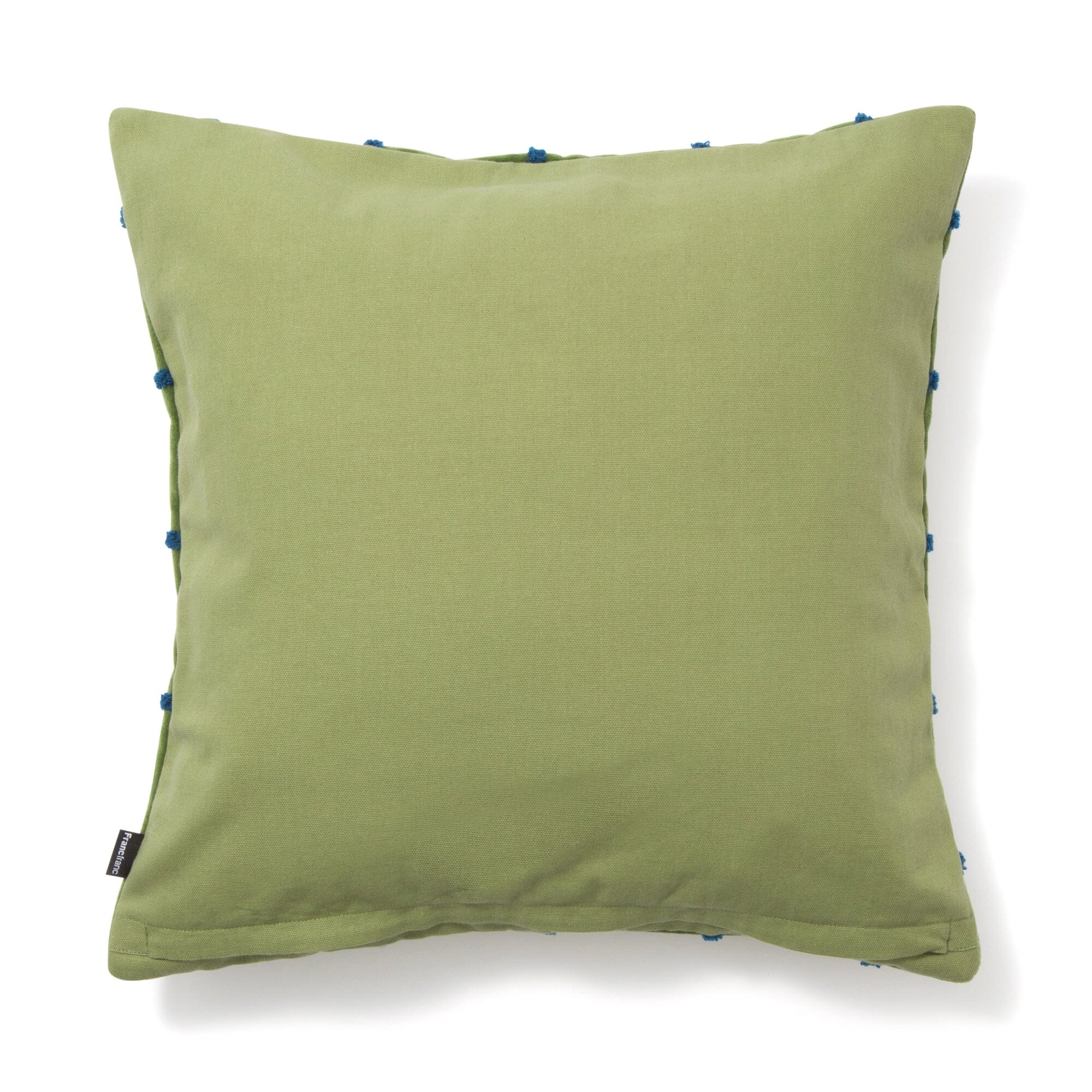 Velvet Windowpane Cushion Cover 450 x 450 Green