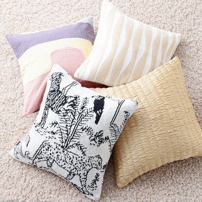 Drawing Applique Cushion Cover 450 X 450 Multi