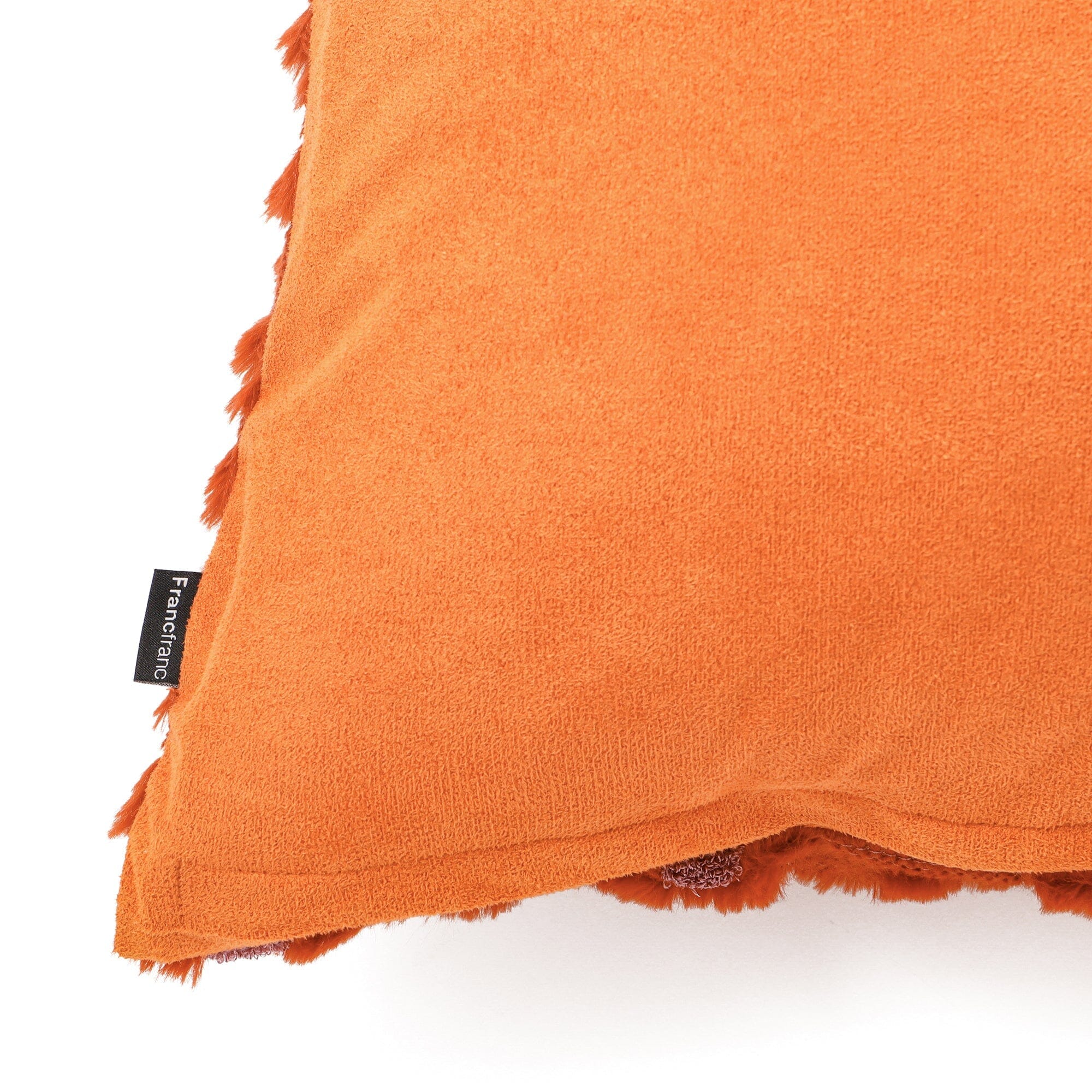 Fur cushion cover 450 x 450 Orange