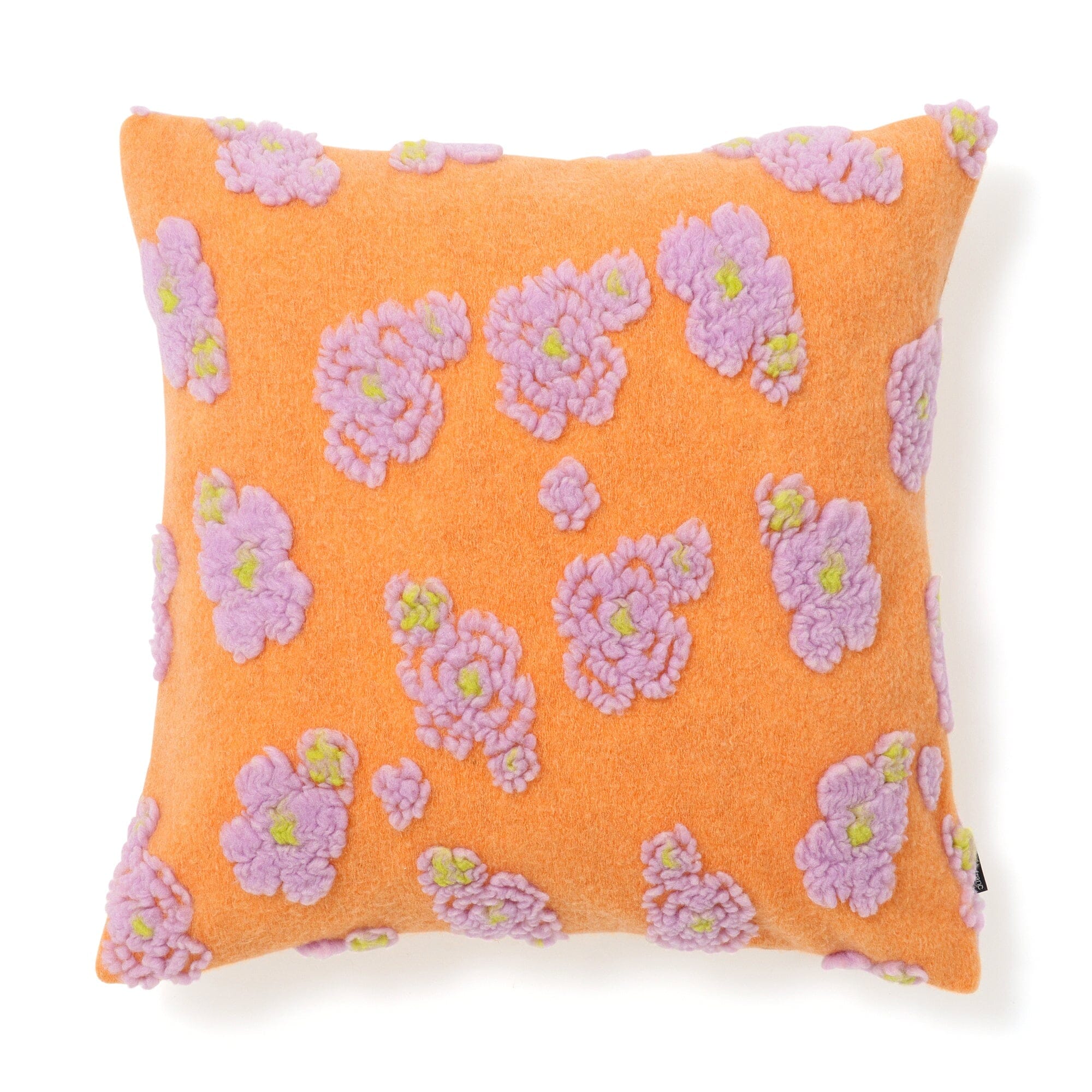 Flower Boa Cushion Cover 450 X 450 Orange