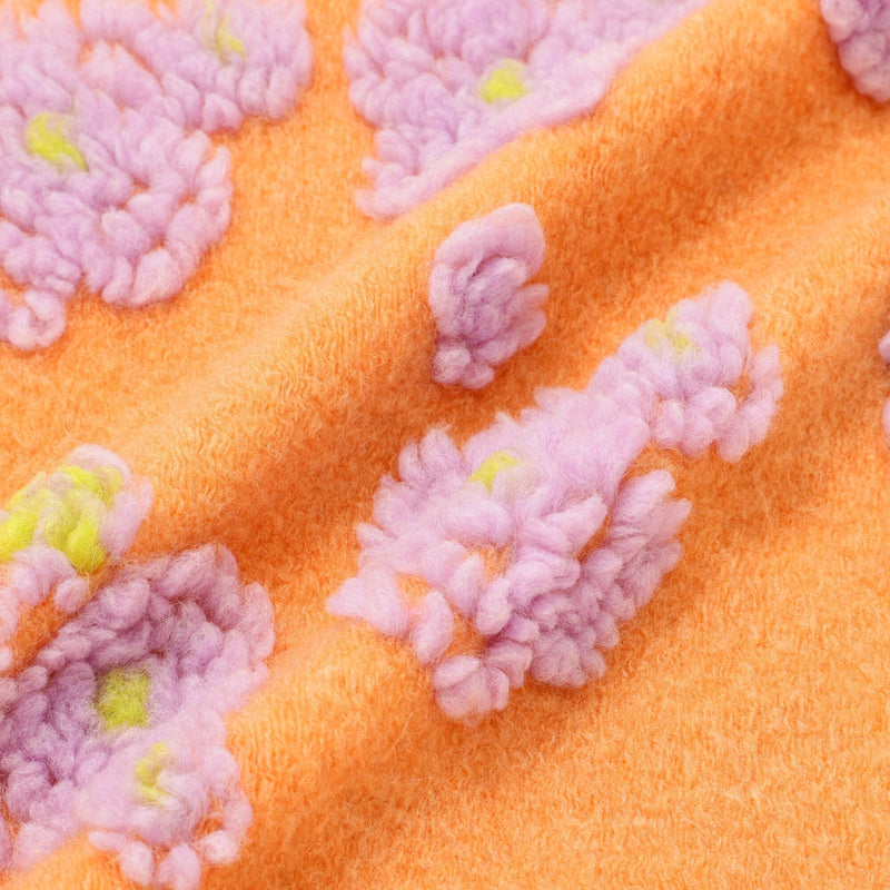 Flower Boa Cushion Cover 450 X 450 Orange