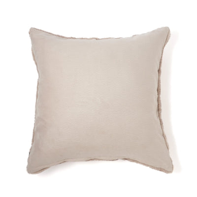 Fur Cushion Cover 600X600 Beige
