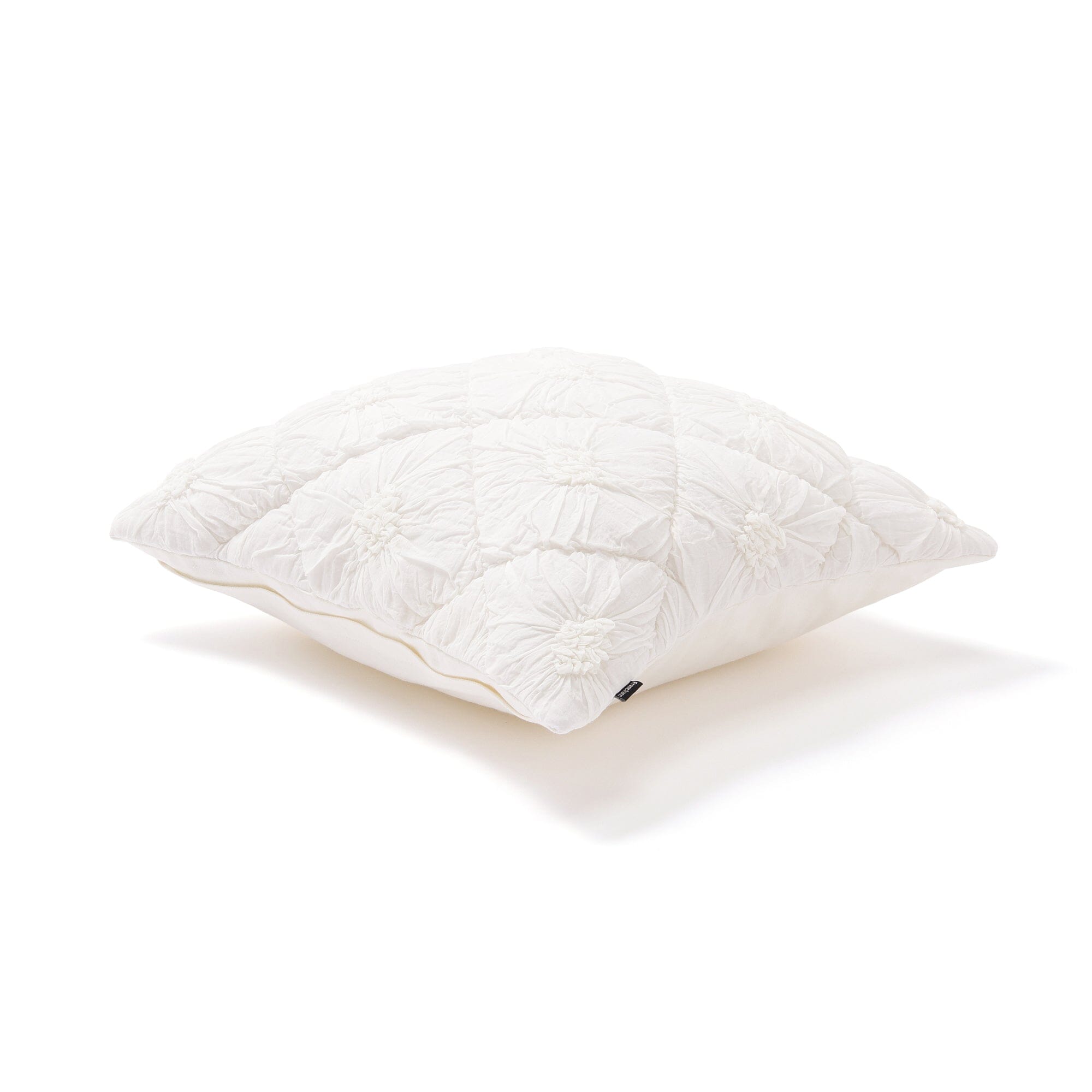 Smocking Flower Cushion Cover 450X450 White