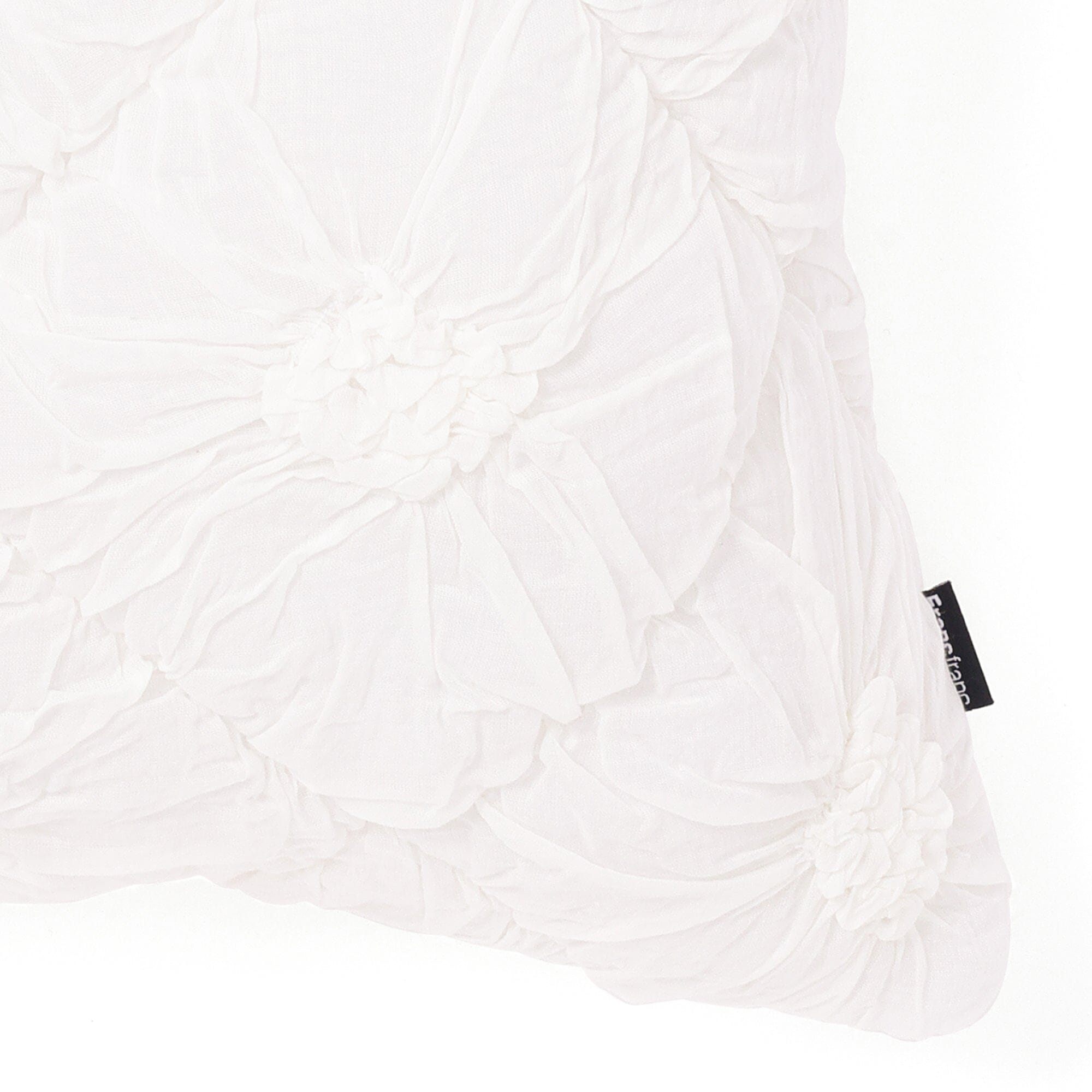 Smocking Flower Cushion Cover 450X450 White