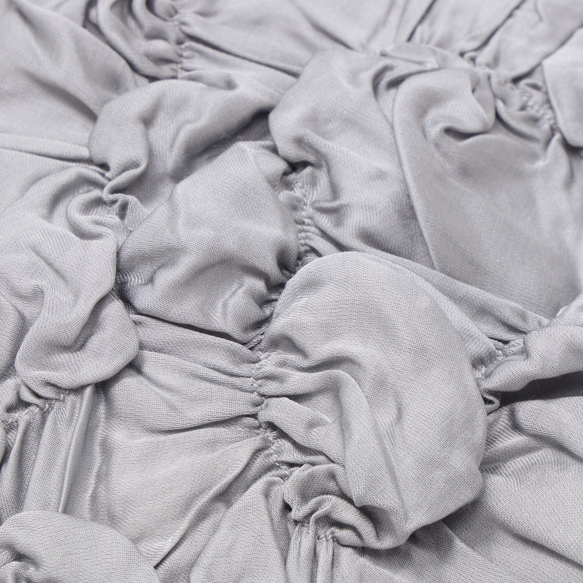 Shiny Smocking Cushion Cover 450X450 Gray