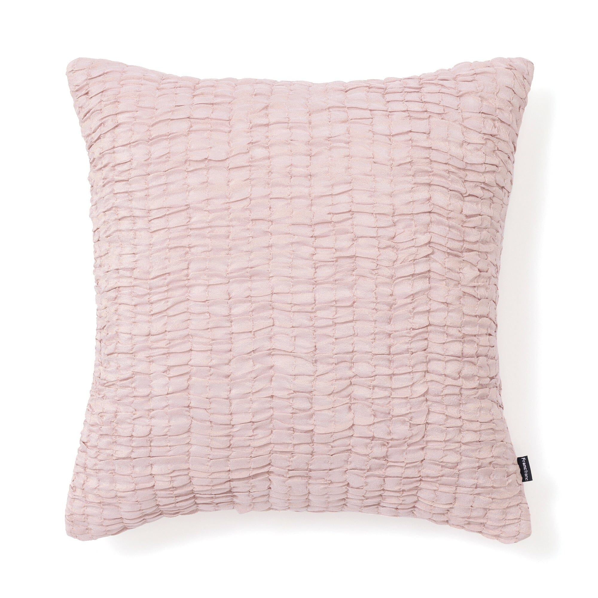 Solid Gathered Cushion Cover 450X450 Pink