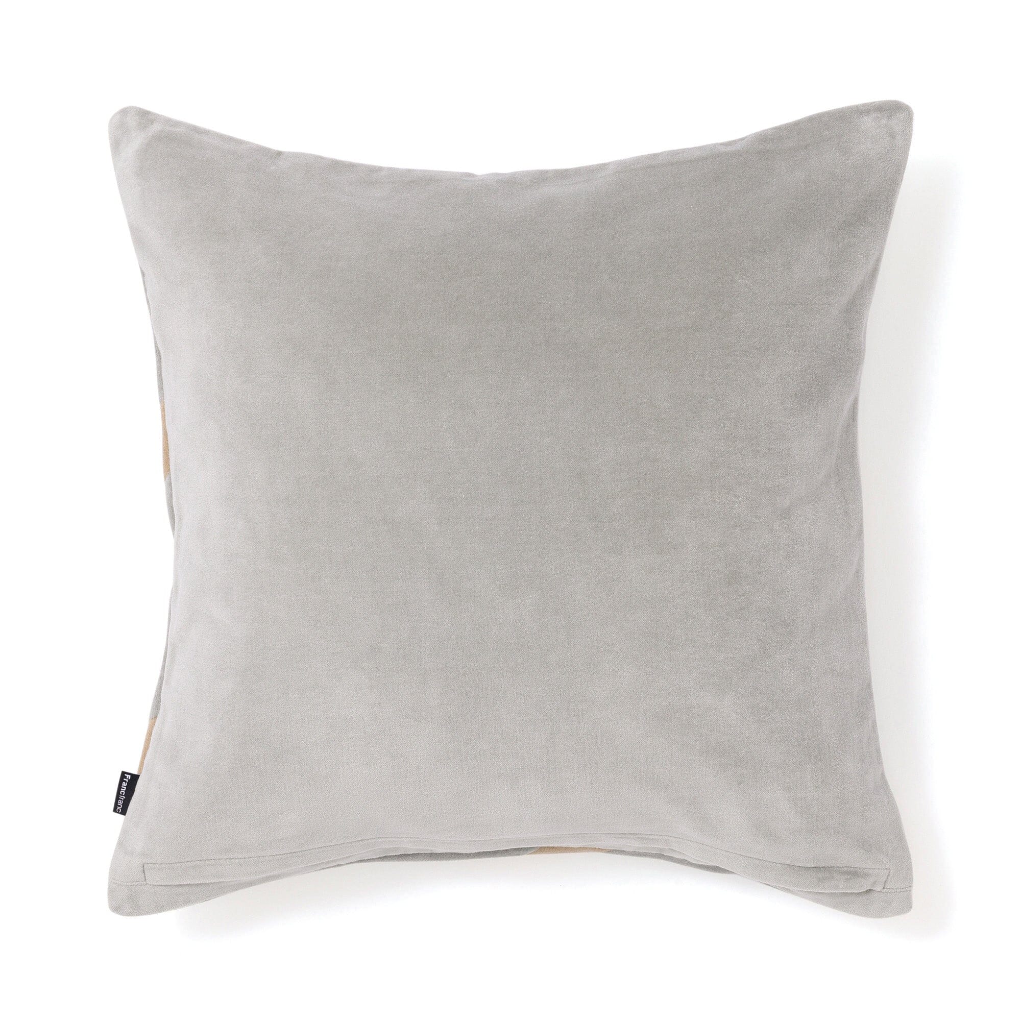 Velvet Stripe Cushion Cover 450X450 Gray X Beige