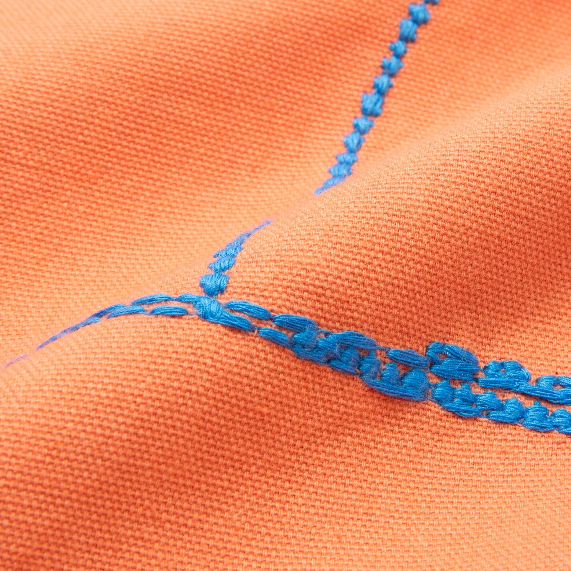 Emb Drawing Cushion Cover 450X450 Orange