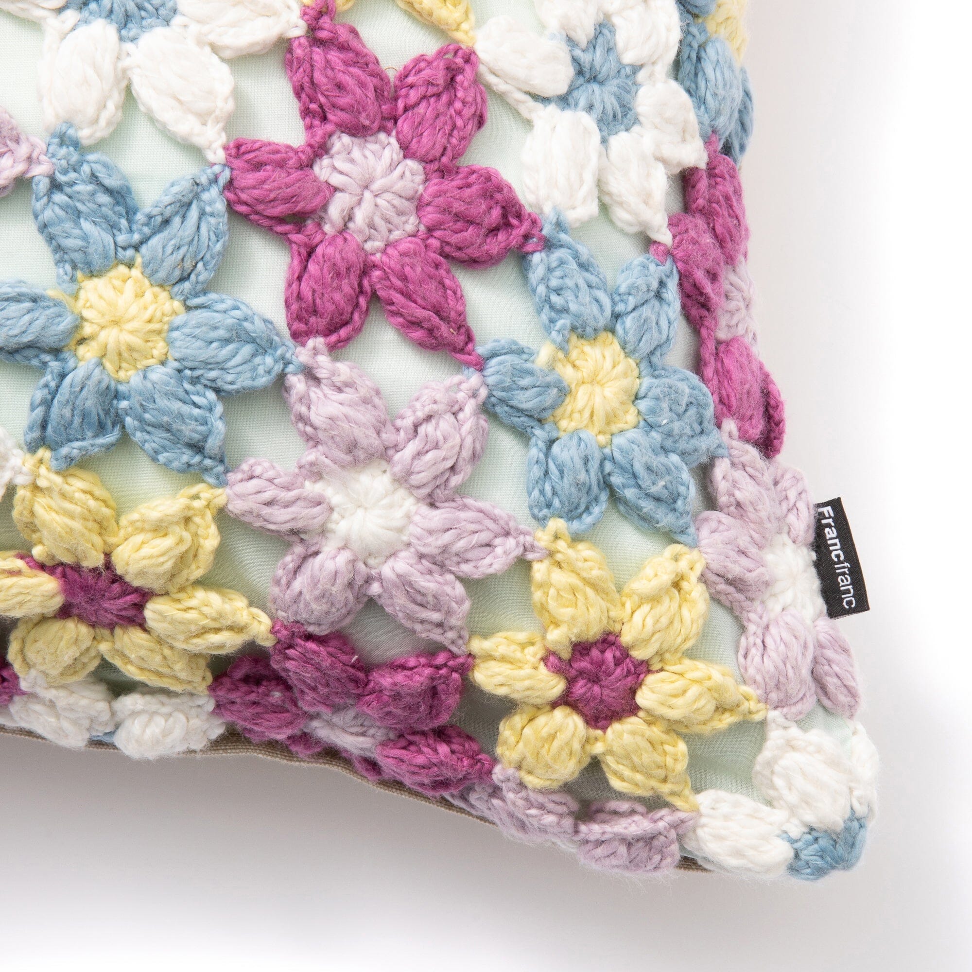 Crochet Flower Cushion Cover 450X450 Multi