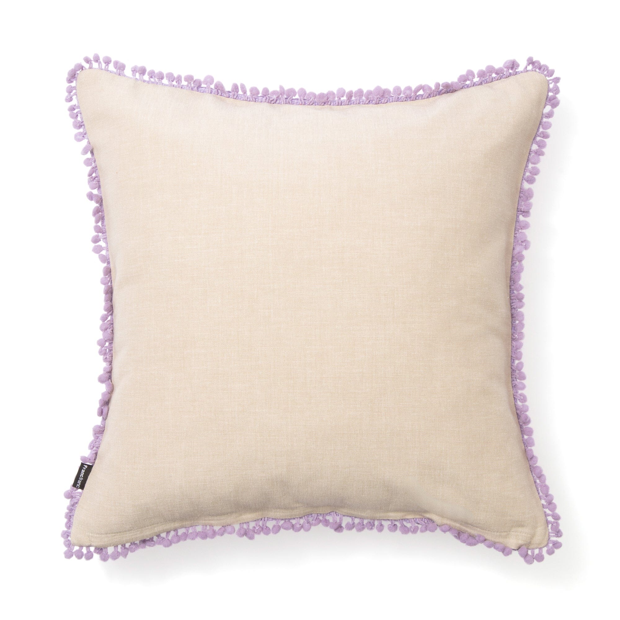 Pompon Chenille Cushion Cover 450X450 Purple