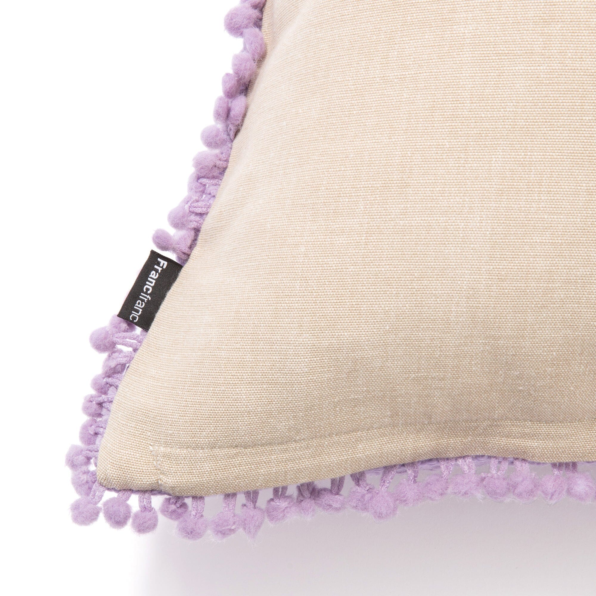 Pompon Chenille Cushion Cover 450X450 Purple