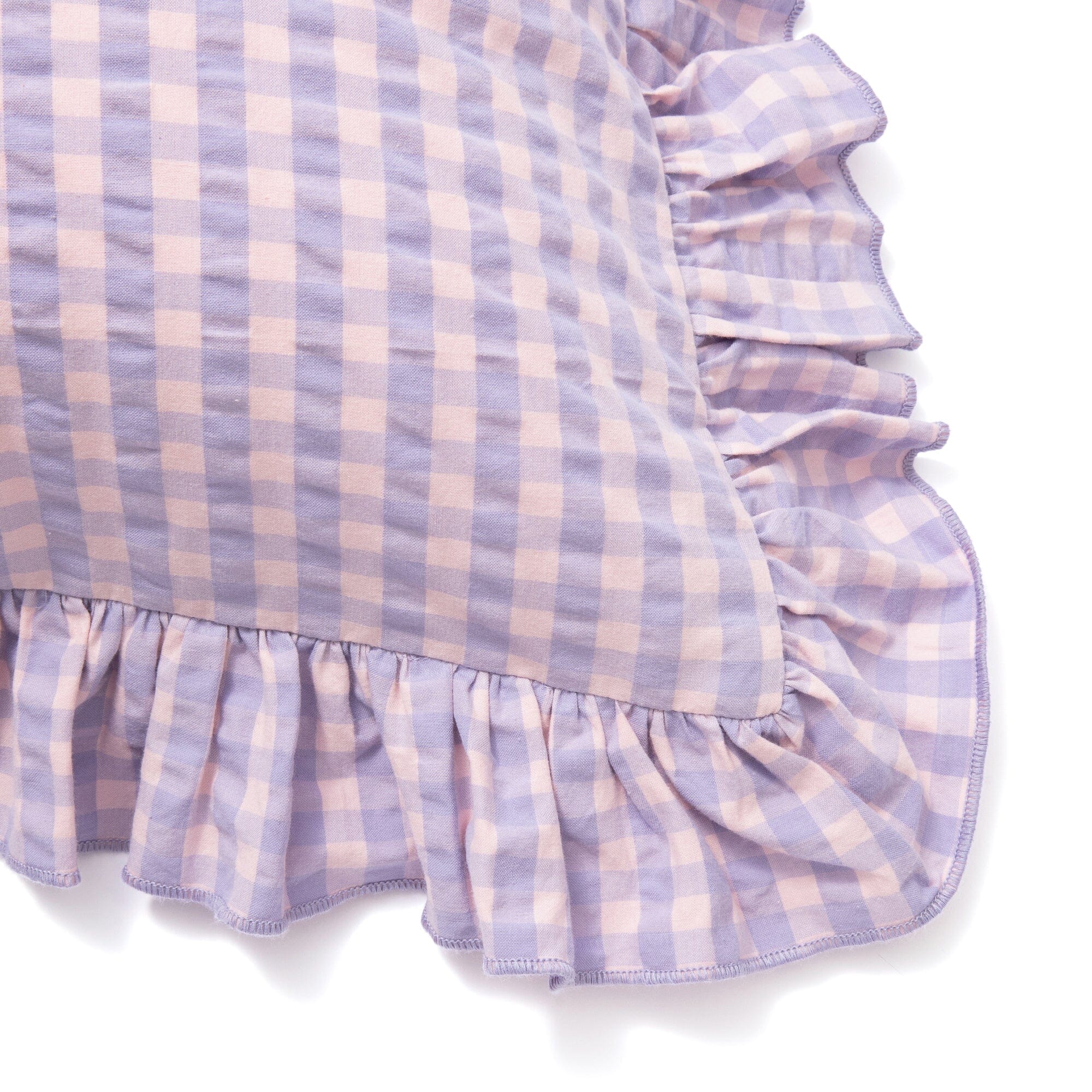 Frill Check Cushion Cover 450X450 Pink X Purple