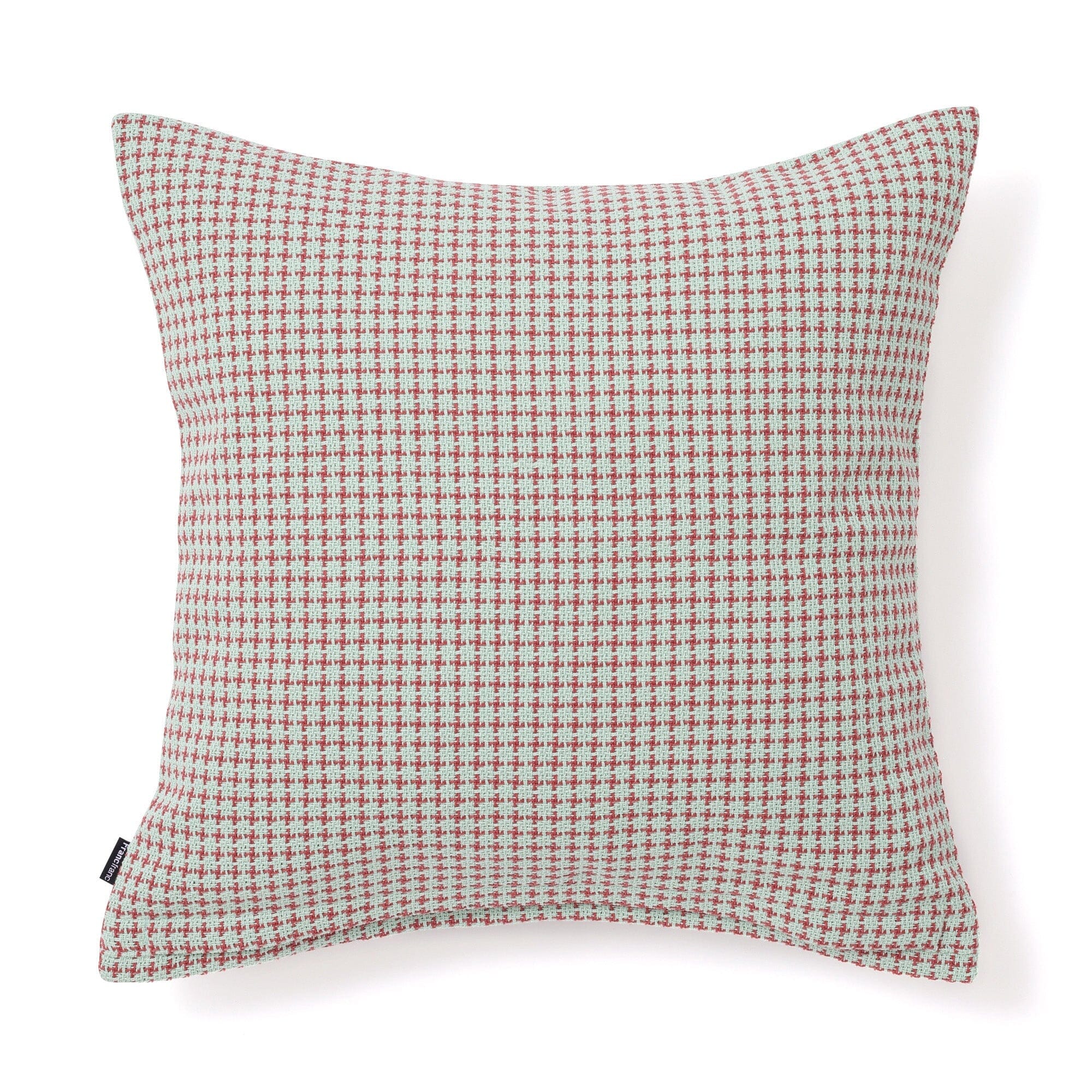 Weave Cross Cushion Cover 450X450 Light Green X Brown