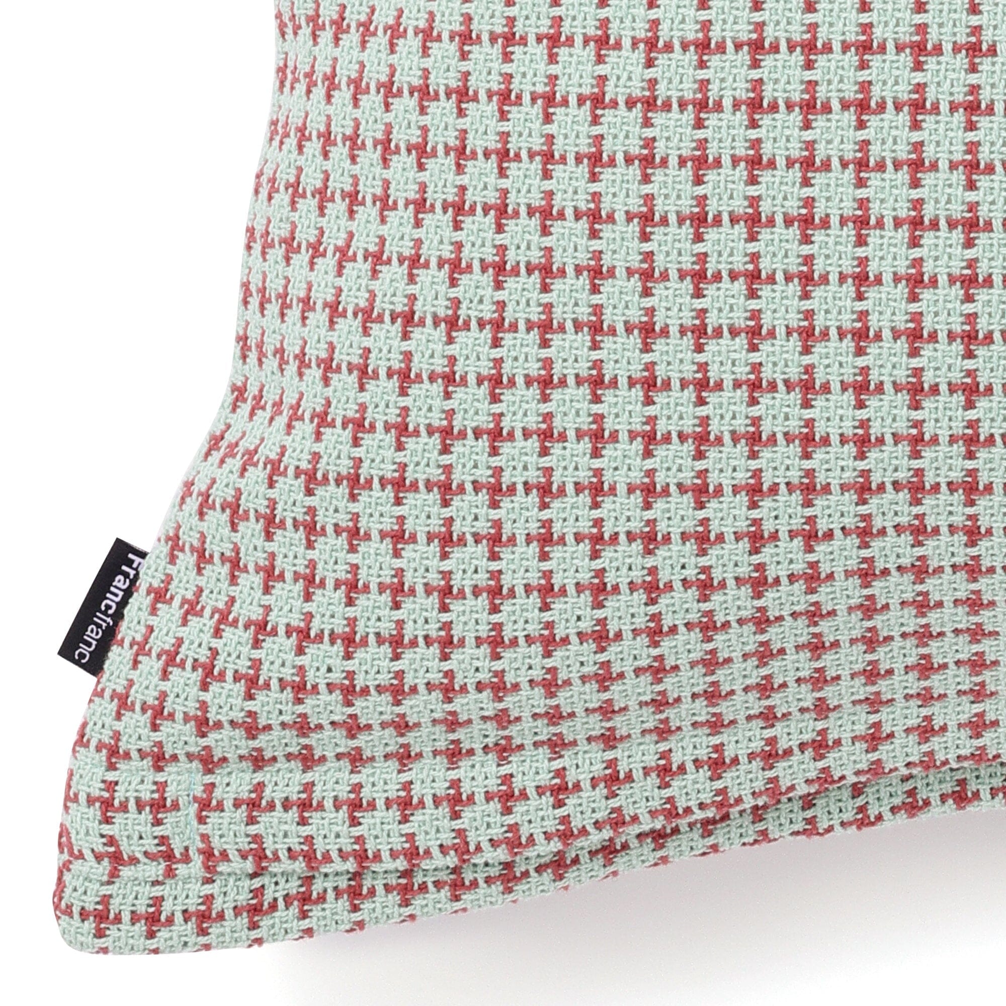 Weave Cross Cushion Cover 450X450 Light Green X Brown