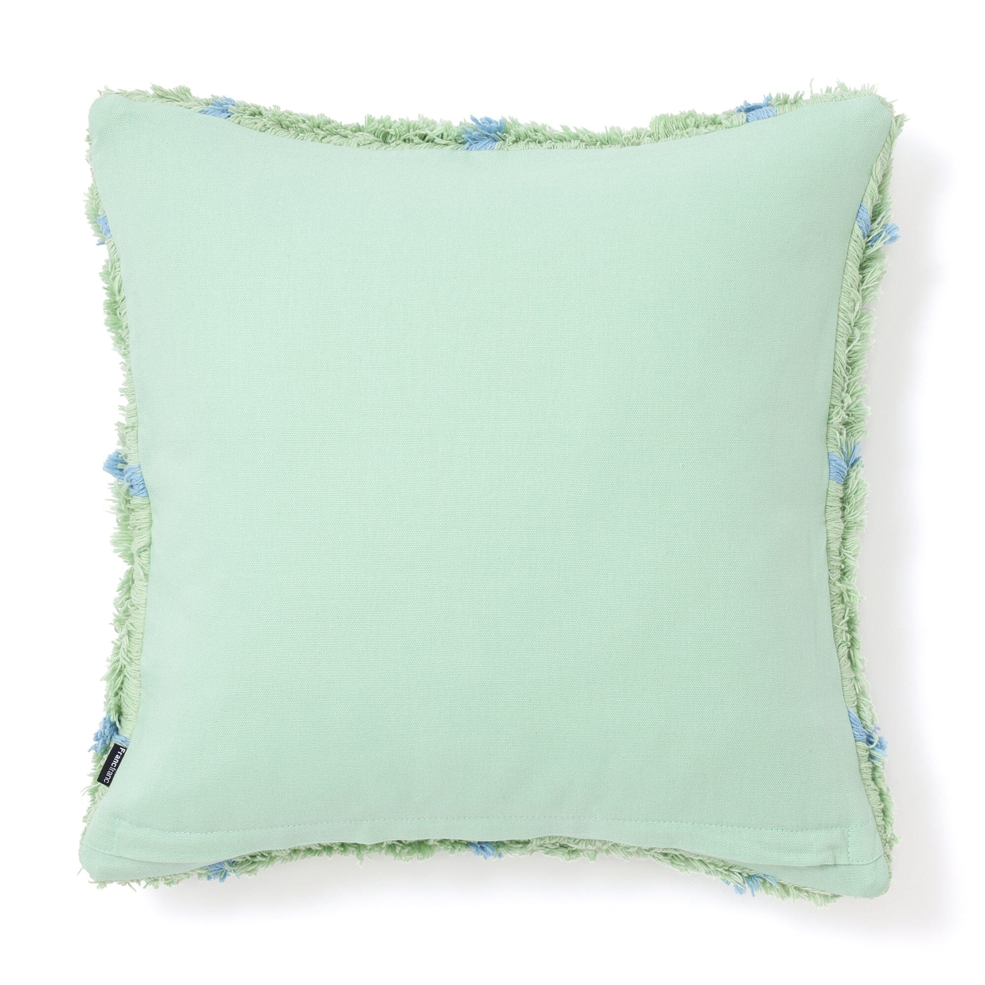 Tuft Check Cushion Cover 450X450 Green X Blue